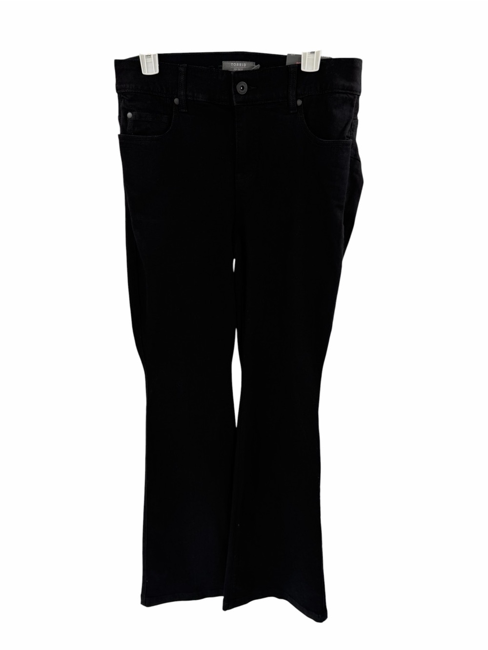 Torrid Bombshell Flare Black Women's Jeans Stretch Size 12 Tall New with tags